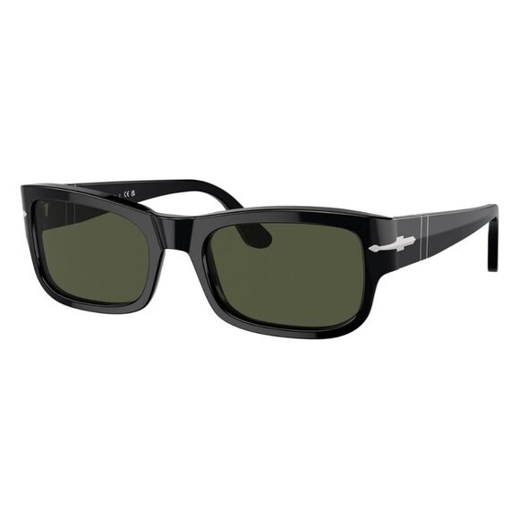 New PERSOL Black Rectangle PO3326S 95/31 Sunglasses Women - Picture 1 of 6